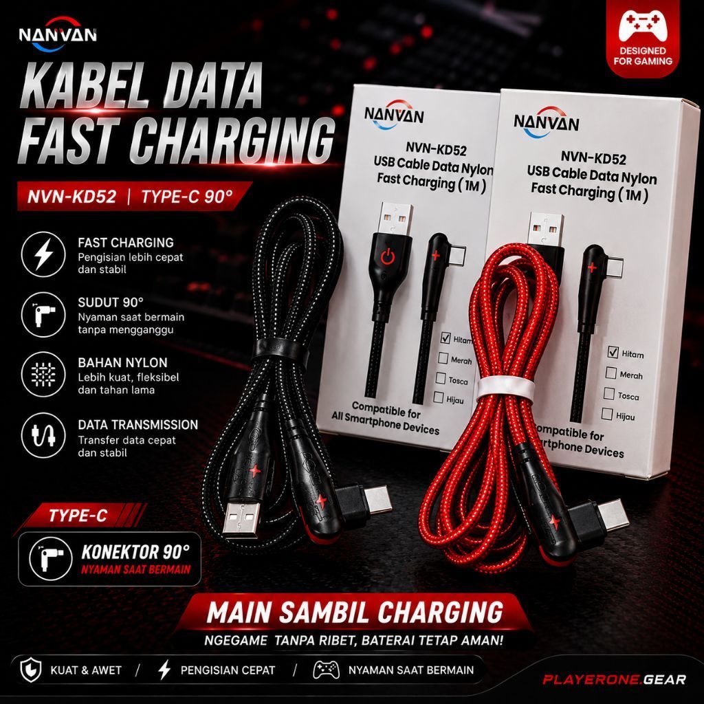 kabel charger siku gaming 90 derajat (TYPE C) FAST CHARGING