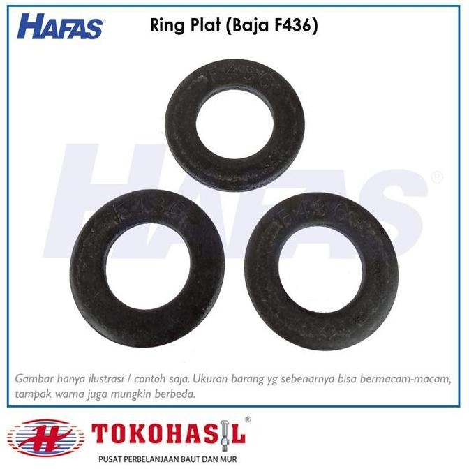 Ring Plat Baja F436, M16 (hitam) | Washer Plate WP - 10 pcs