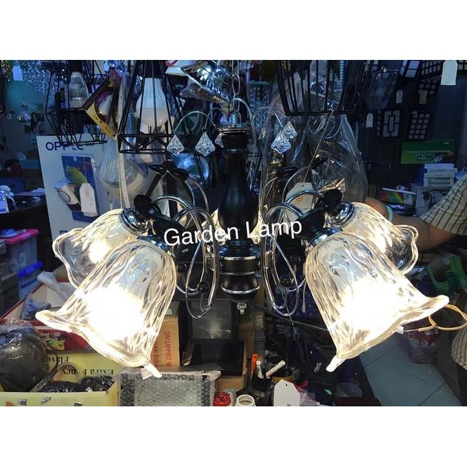 Lampu Gantung Bunga - Lampu Ruang Tamu - Lima Lampu - Lg Bunga02