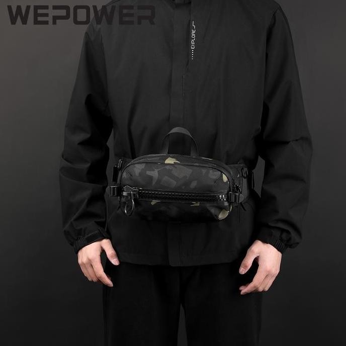Wepower 2122 Tas Selempang Pria Waist Bag Resleting Besar