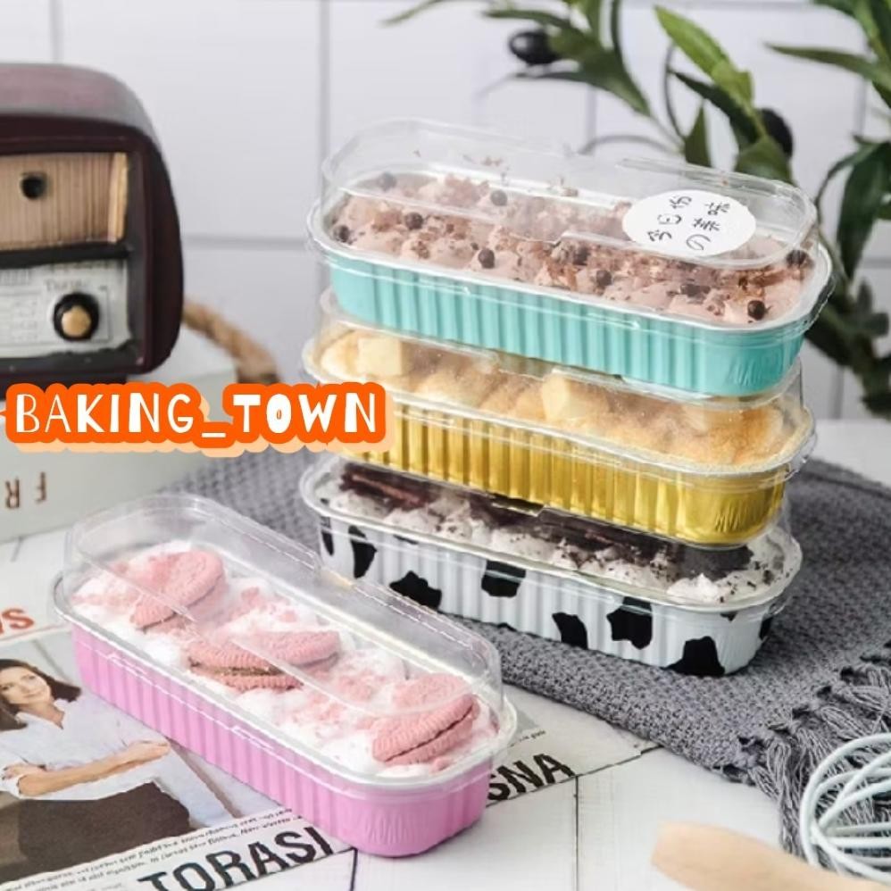 10pcs - 200ml Foil dan Tutup Aluminium Foil Premium Cup Kue Korean Dessert Box Cup Kotak Cake aSt