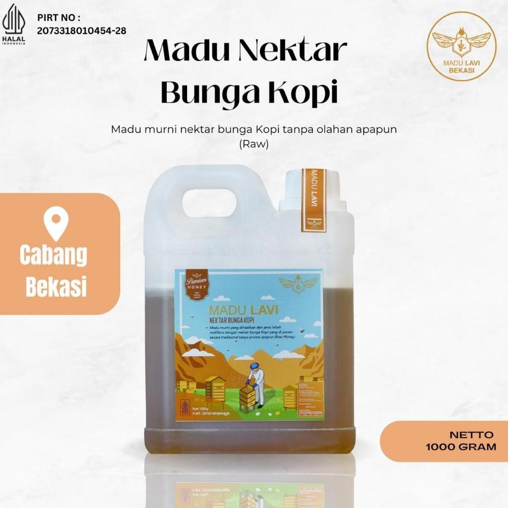 

(Terbaru) Madu Lavi Nektar Kopi 1000gram Madu Murni Asli 100% Alami Pure Raw Honey (Terlaris)