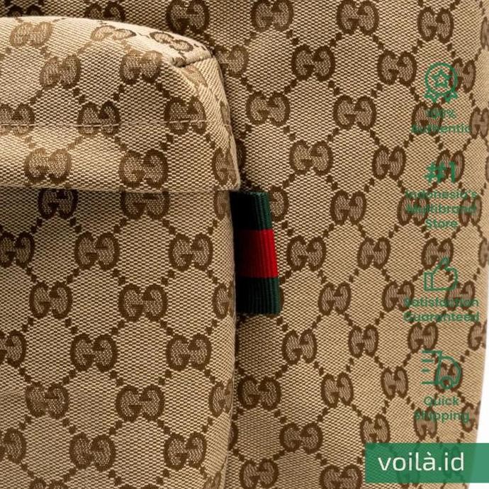 Voilaid Gucci Gg Original Canvas Large Tote Bag Beige Ebony