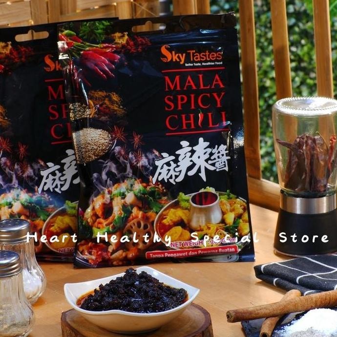 

Sky Tastes Mala Spicy Chilli saus 200g Bumbu Hotpot Mala bisa untuk Vegetarian dan Vegan Penyedap