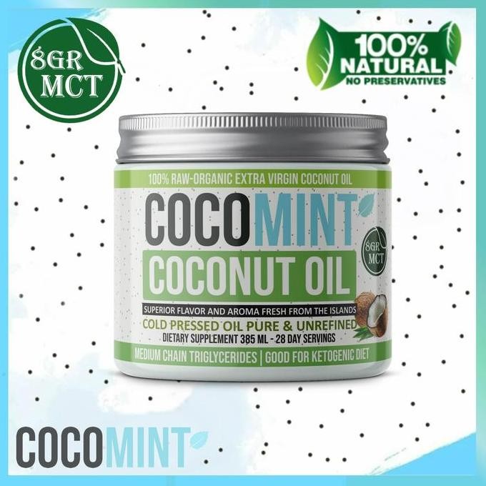 

Extra Virgin Coconut Oil - 100% Organic & Cold Processed Cocomint