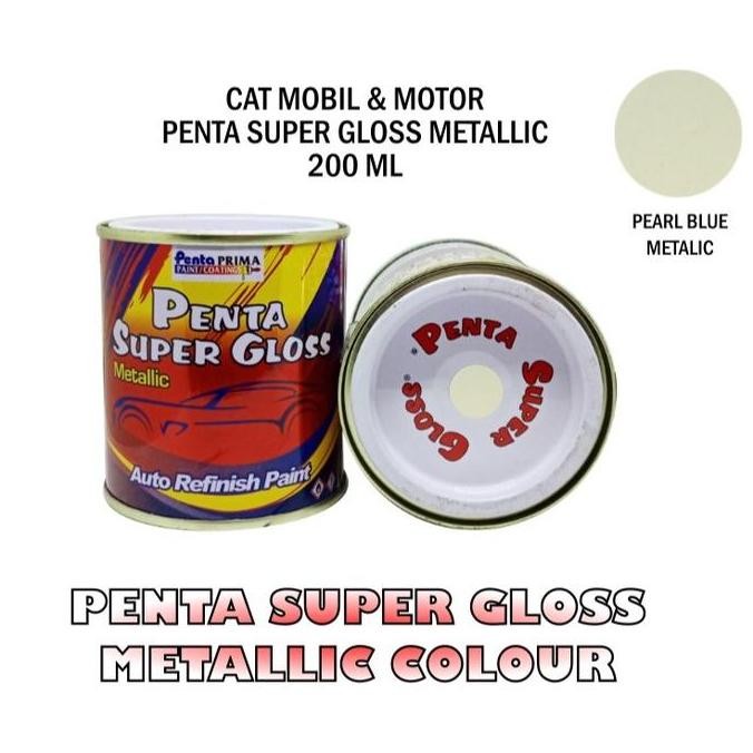 /////] CAT PENTA LEMBAYUNG BIRU 200 gram - cat penta pearl blue - penta biru lembayung met - cat bir