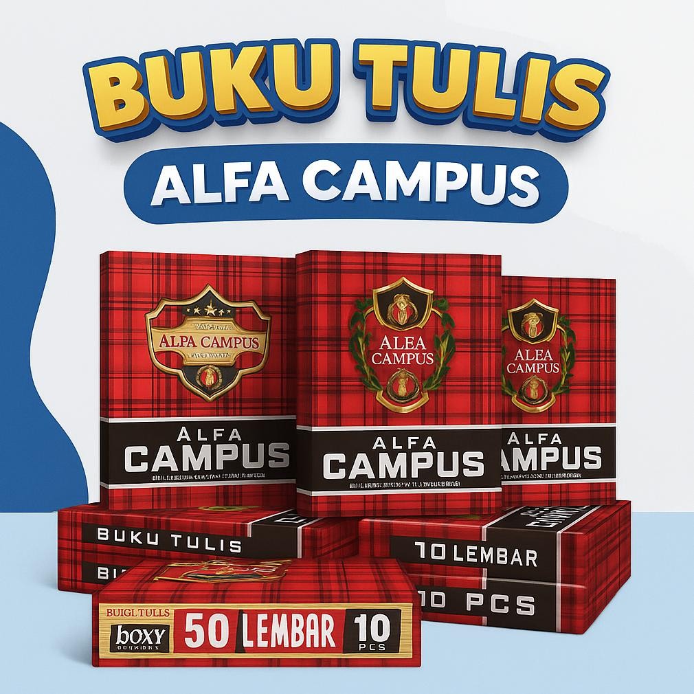 

Buku Tulis Campus 50 Lembar 1 Pack isi 10 Pcs