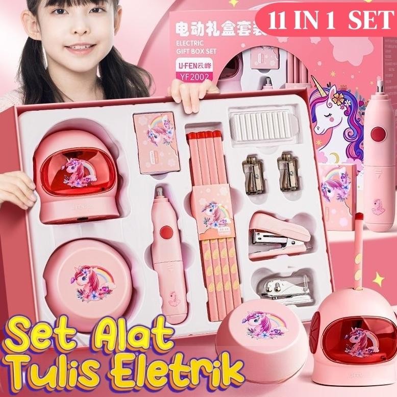 

IRIS Set Alat Tulis Sekolah Elektrik Rautan Penghapus Vacuum11 in 1 Alat TulisElectronic Stationery Set Set Alat Tulis Elektrik Rautan Penghapus Vacuum Pensil