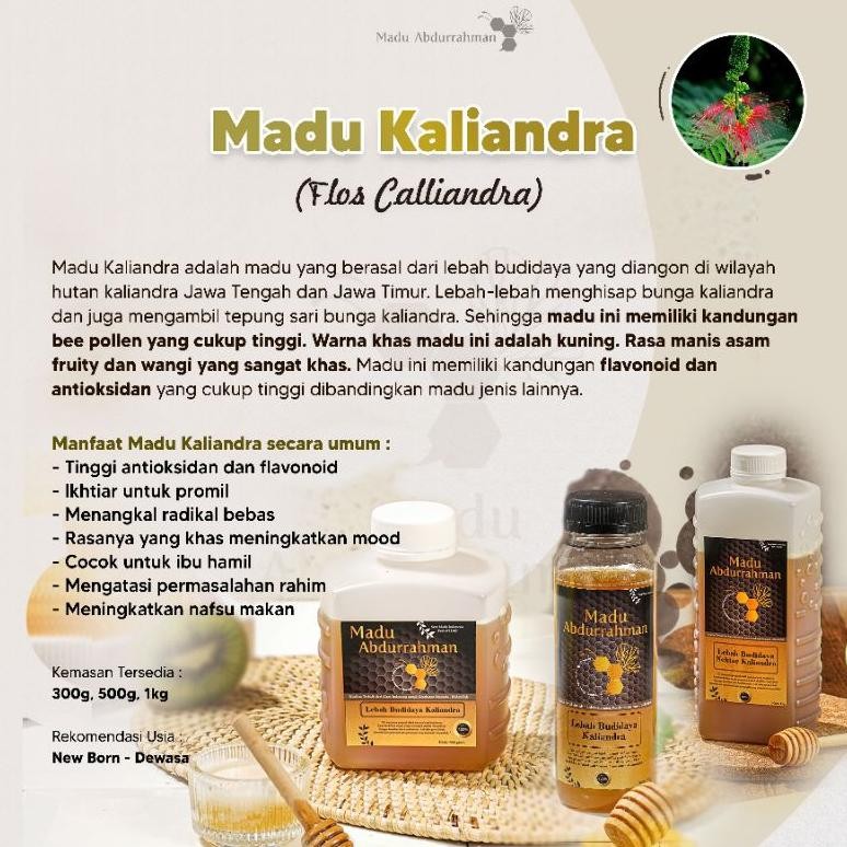 

(Terbaru) Madu Abdurrahman Kaliandra (+-500gr)100% ASLI & MURNI Raw Honey (Terlaris)