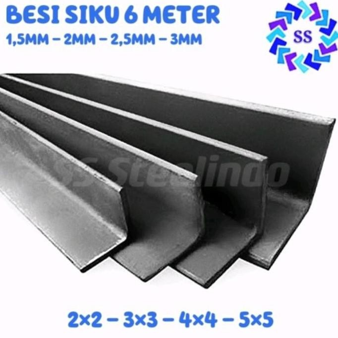 Besi Siku 6 Meter (2X2 3X3 4X4 5X5) (2Mm 2,5Mm 3Mm 4Mm) Kualitas Premium