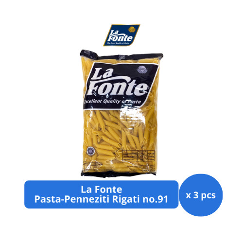 

La Fonte Pasta-Penneziti Rigati no. 91 500gr x 3 pcs