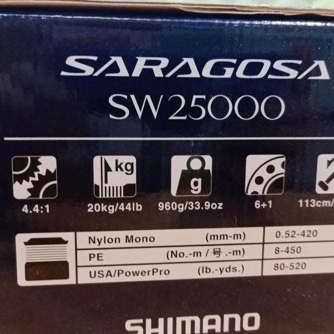 Reel Shimano SARAGOSA SW 25000 NEW 2020