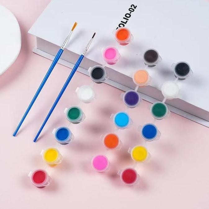 

VOOVA Cat Melukis / Cat Akrilik / Acrylic Paint Set 6 / 12 / 36 Warna / Cat Akrilik Kanvas 3ml / Free Kuas