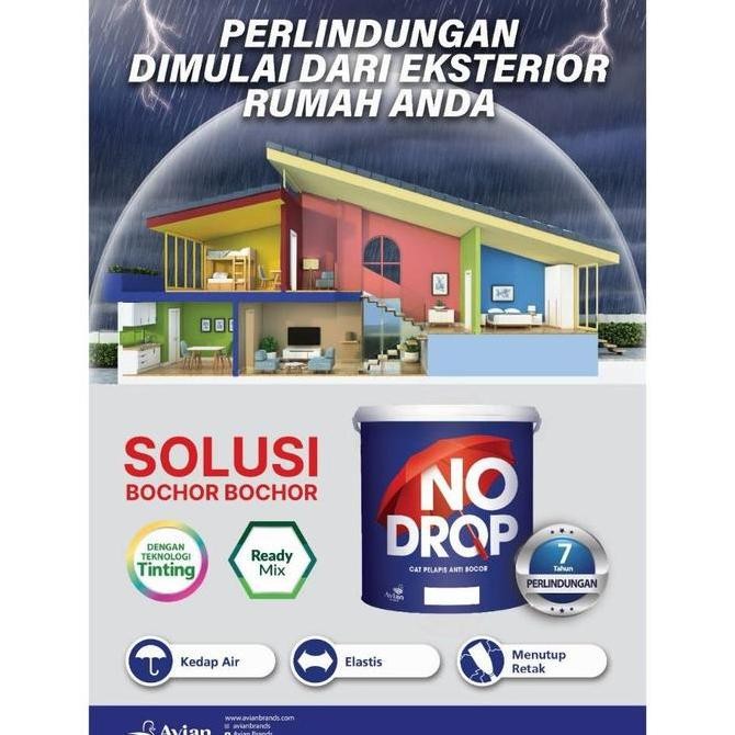 NO DROP WATEROROOF / CAT PELAPIS ANTI BOCOR / CAT NODROP ANTI BOCOR / CAT TEMBOK LUAR 1KG/ PJAWA Cat