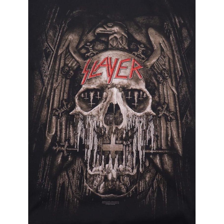 ready  Kaos Baju Hitam Pria Laki Wanita Metal Musik SLAYER Original Tour 2014