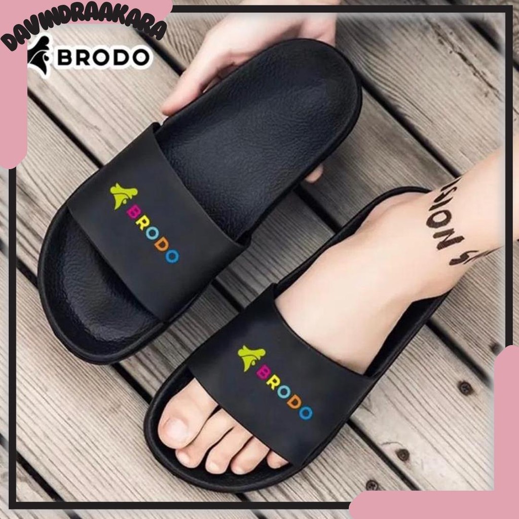 Sandal Slop Pria Original Sendal Brodo Unisex Cuci Gudang