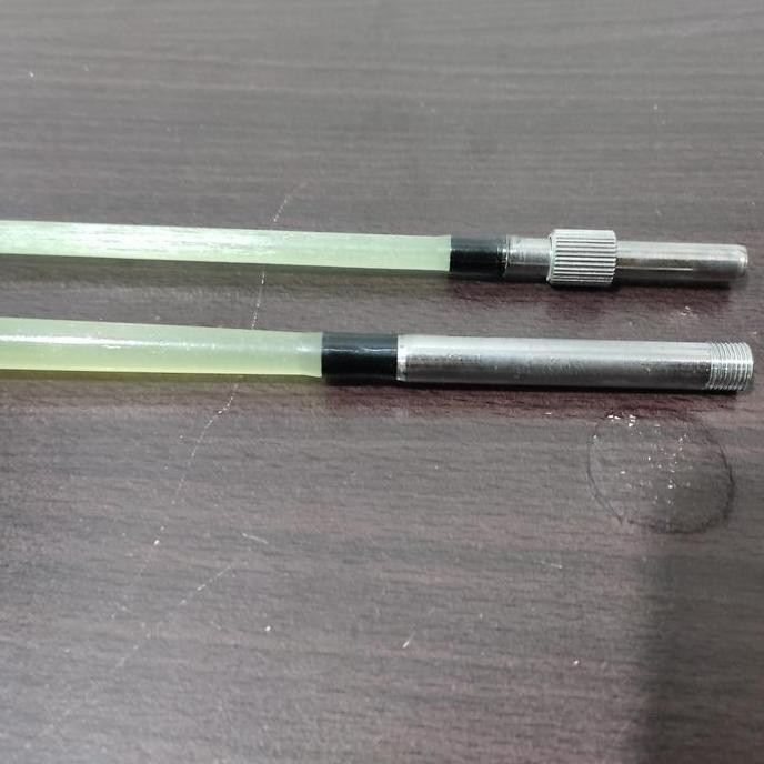 joran pancing sambung 2 fiber transparan panjang 240cm sambungan drat