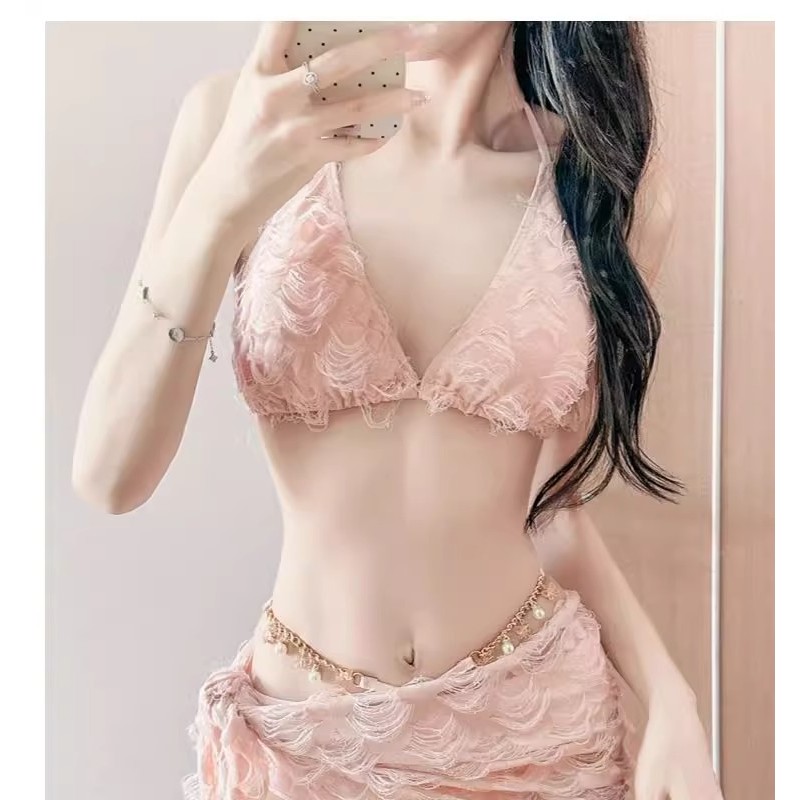 New Women's Swimsuit Two-Piece Bikini Three-Piece Set Sexy Beach Vacation Hot Spring High-End Three-