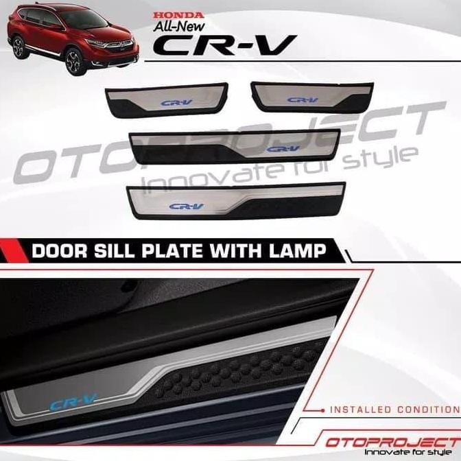 Door sillplate led honda crv turbo doorsill led crv turbo sillplate