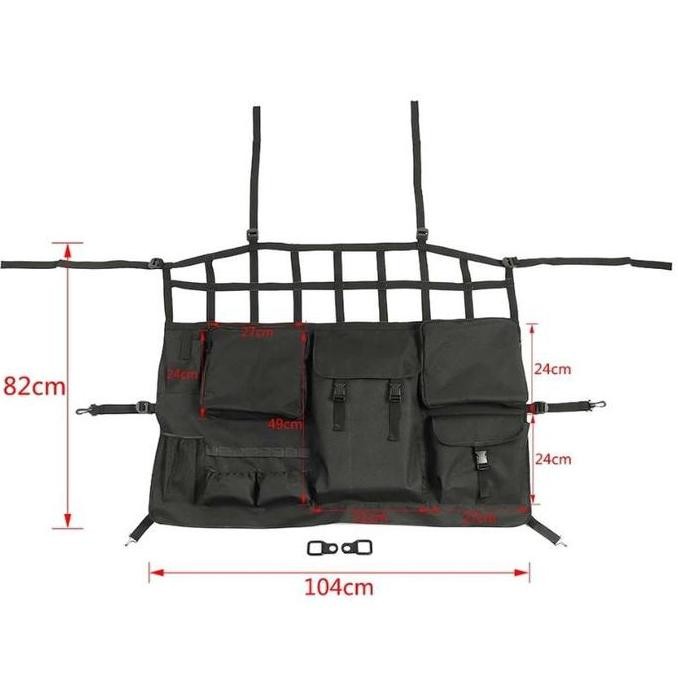Tas Organizer Bagasi Jeep Wrangler JK JT JL Empat Pintu 2007-2018 / Aksesoris Interior Jeep Wrangler