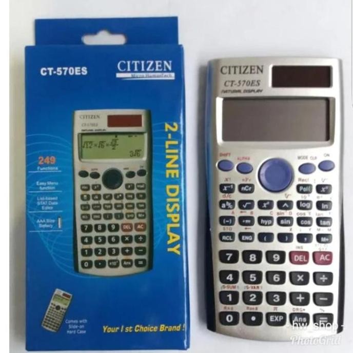 

Alat Menghitung Kalkulator CITIZEN Scientific CT 570ES 2 Line Display MM