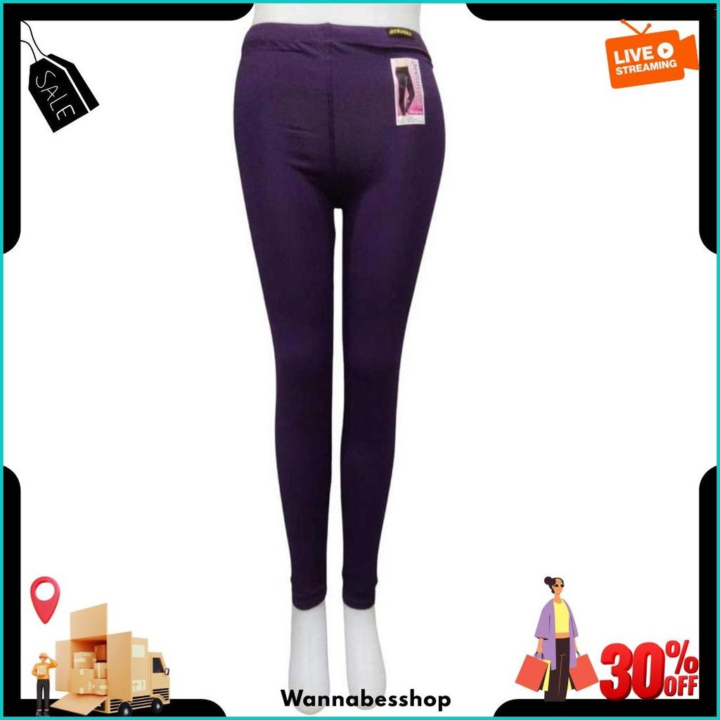 Celana Leging Dewasa Panjang Merek Guojisan Bahan Katun Spandek Impor Uk Std - Jumbo Terlaris