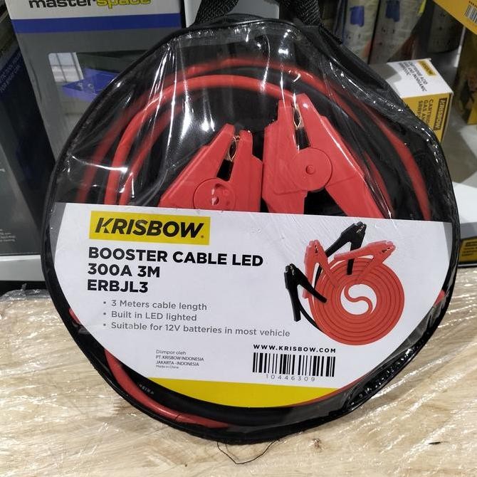 TERLARIS - KRISBOW BOOSTER CABLE LED 00A ERBJL/ Kabel Jumper Aki Mobil