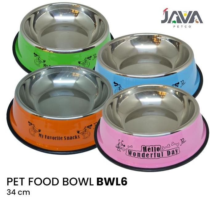 

Tempat Makan Minum Stainless Steel Anjing Kucing Pet Bowl XXL - BWL6 MH