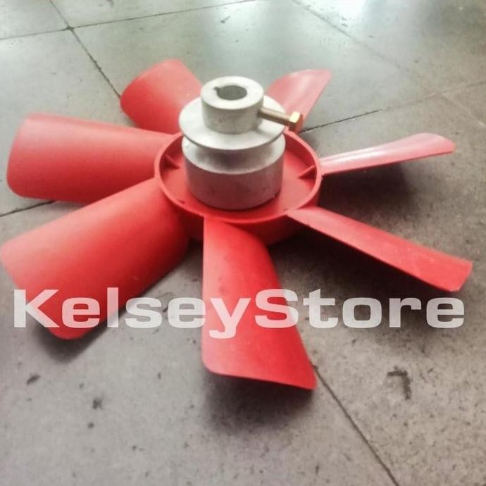 Kualitas terbaik] Kipas perontok padi herek lengkap puli pulley / kipas plastik