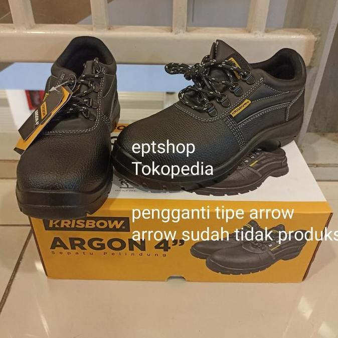 NEW - Sepatu pengaman KRISBOW SAFETY SHOES ARROW 4 INCH sepatu sty- Hitam