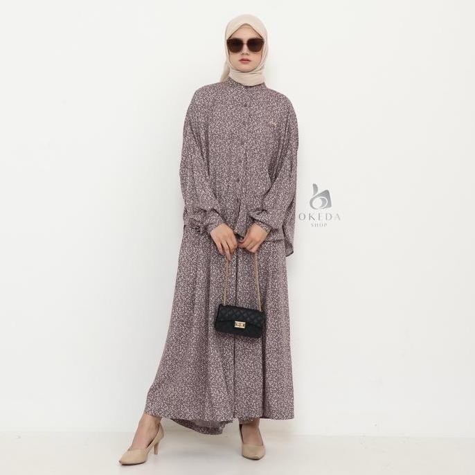 Okedashop - Sya Set- Setelan Celana Wanita Oversize Celana Kulot Lebar Atasan Kalong