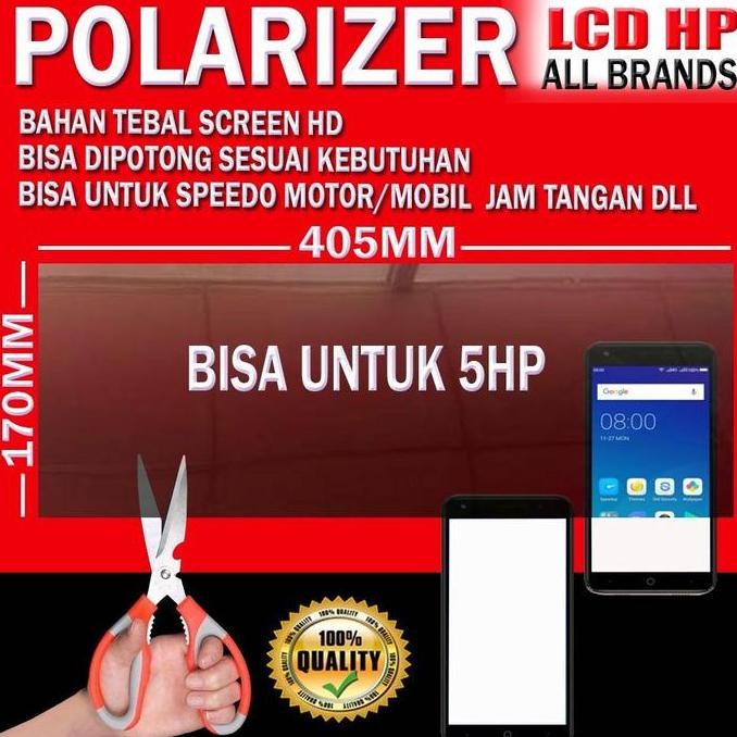 LAPISAN PLASTIK POLARIS POLARIZER LCD KACA HP MONITOR MOBIL POLARIZER