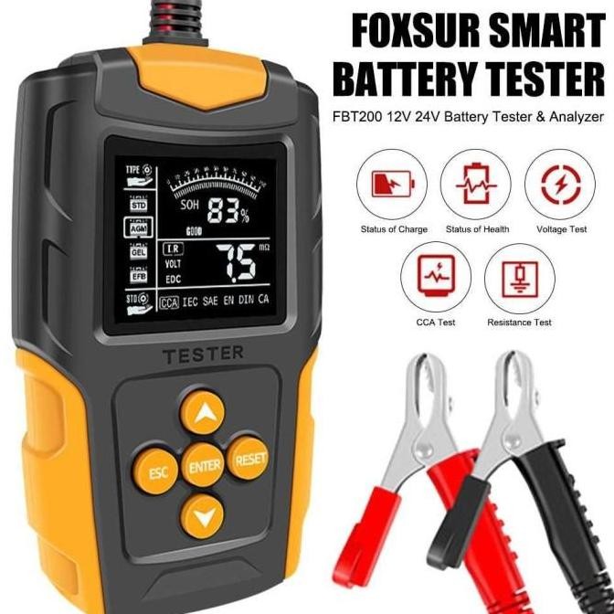 PROMO - Tester Aki Kendaraan Portable Battery Tester 200Ah with LCD - FBT-200