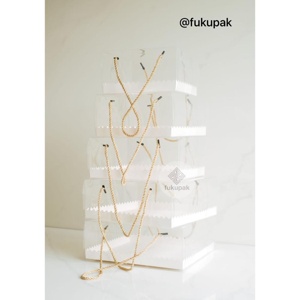 Box Mika Tali (20pcs) Kotak Transparan Mika Kue