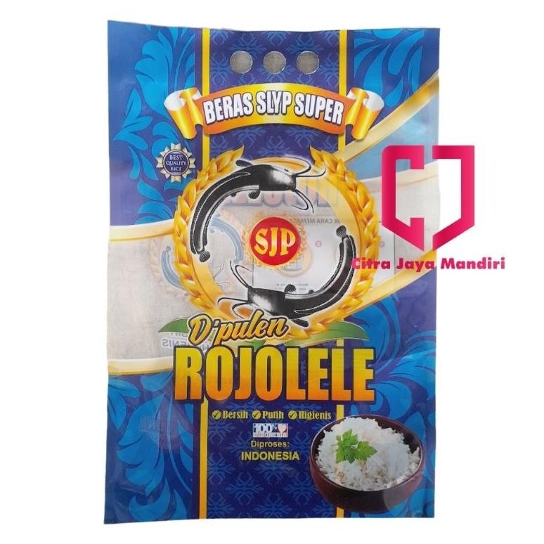 50pcs Kemasan Beras Rinjani/ Rojolele/Daun Suji/ Rojolele Hitam/ Ramos Bandung/RajaleleMSP ukuran5kg