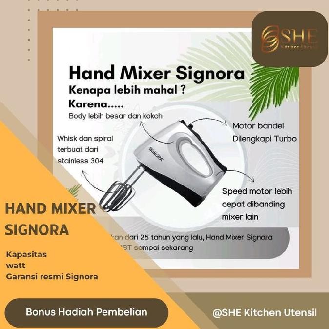PROMO - Hand mixer Signora mixer roti donat bakpao kue