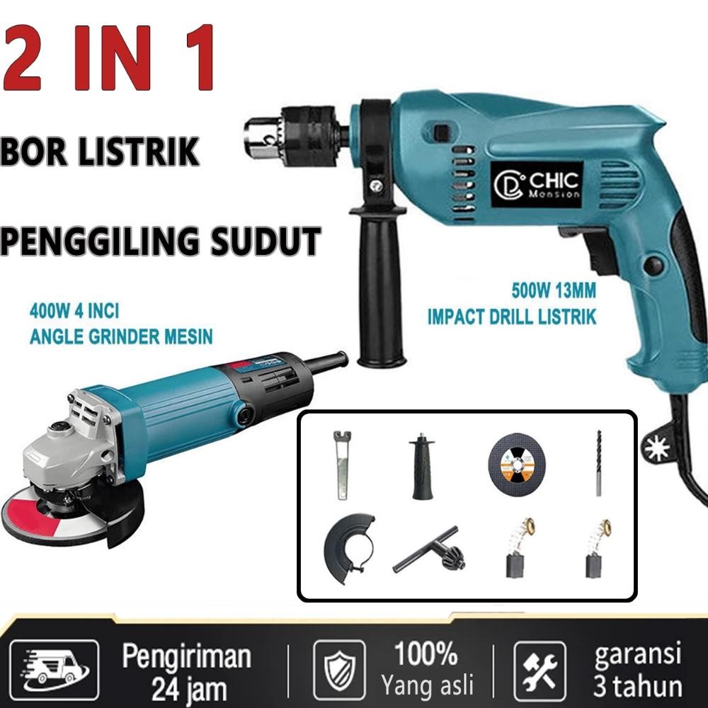 2 IN 1 bor dan gerinda mesin bor listrik bor gerinda paket bor dan gerinda mesin gerinda tangan pake