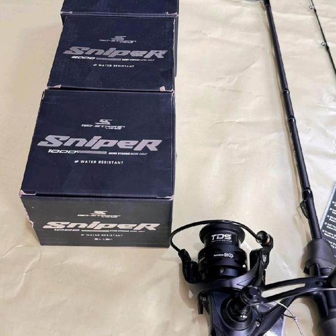 Pancing spinning satu set joran blood sable reel Gostrike sniper