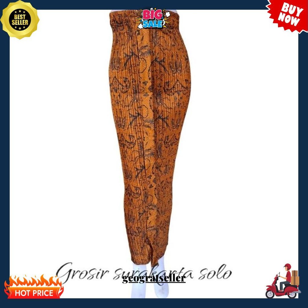 Rok Plisket Batik Motif Wahyu Tumurun / Rok Plisket Batik Wiru Terlaris