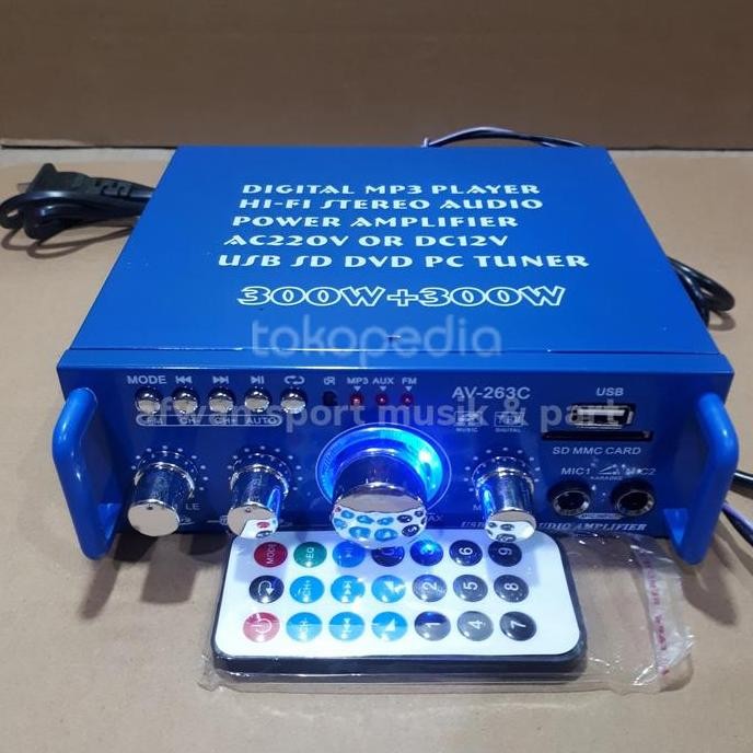 Mini Amplifier Hifi Ac / DC with Fm /usb/mp3 tanpa bluetooth Promo .