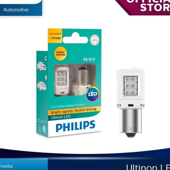 Philips Ultinon Led Py21W S25 Lampu Sein Mobil Warna Orange