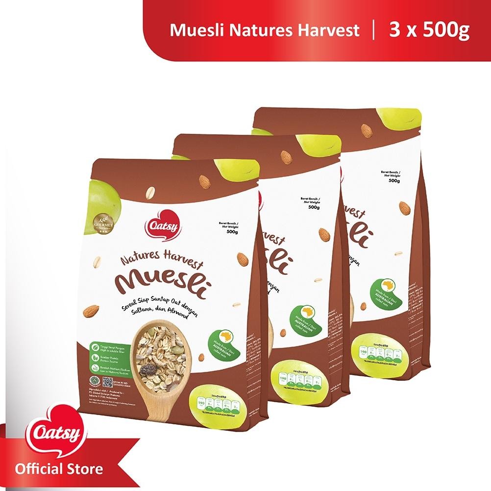 

OATSY Muesli Natures Harvest 500gr (Triple Pack)