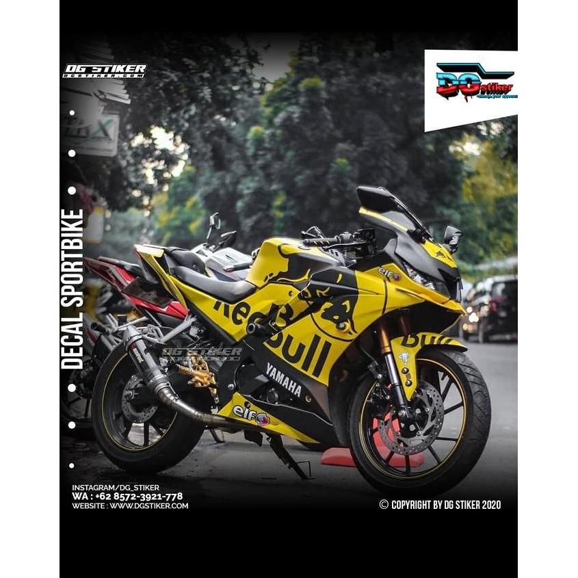 Decal Striping Full Body R15 V3 Kuning bull Tech3 DG Stiker Original