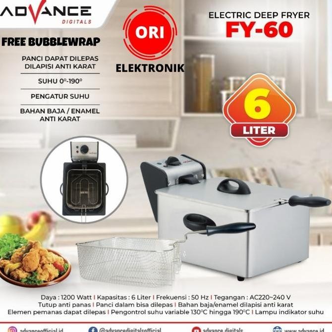 ADVANCE PENGORENGAN LISTRIK 6 LITER / ELECTRIC DEEP FRYER 6 LITER CO