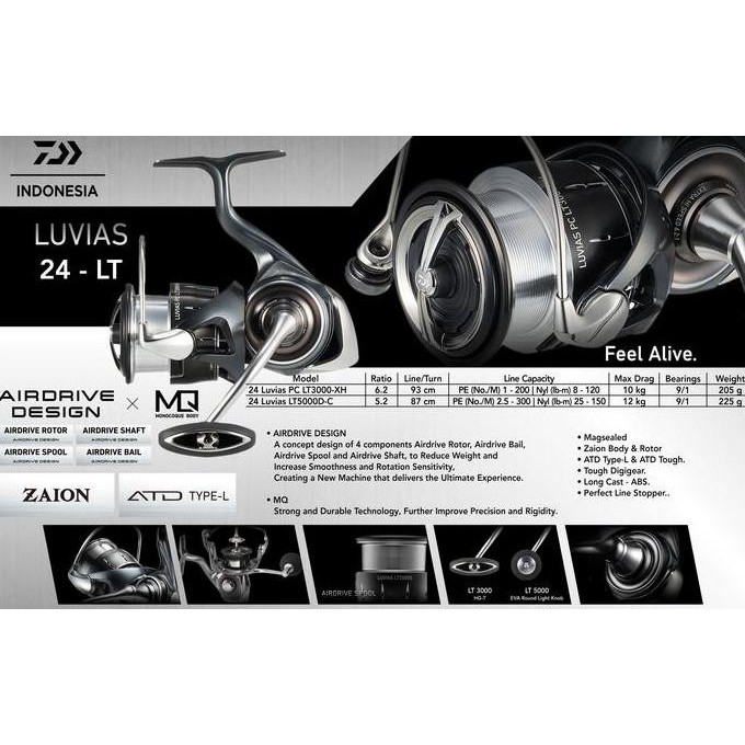 REEL DAIWA SPINING 24 LUVIAS CO