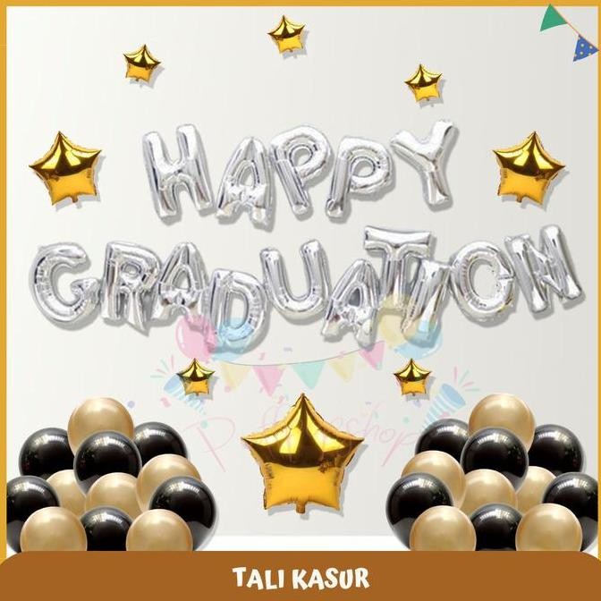 Paket balon Happy Graduation Latex