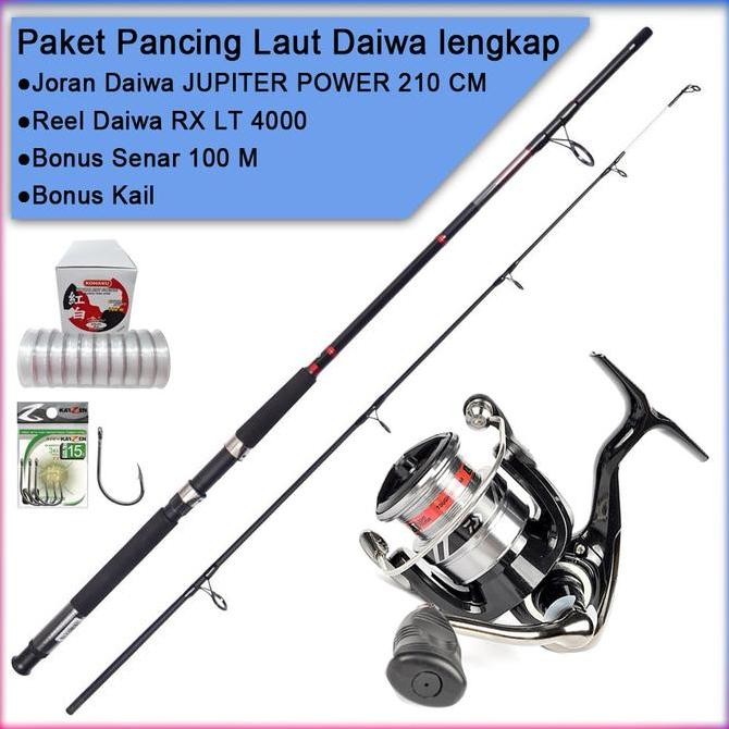 Paket Pancing Laut Daiwa RX LT 2020 Joran Daiwa Jupiter 210 CM Original
