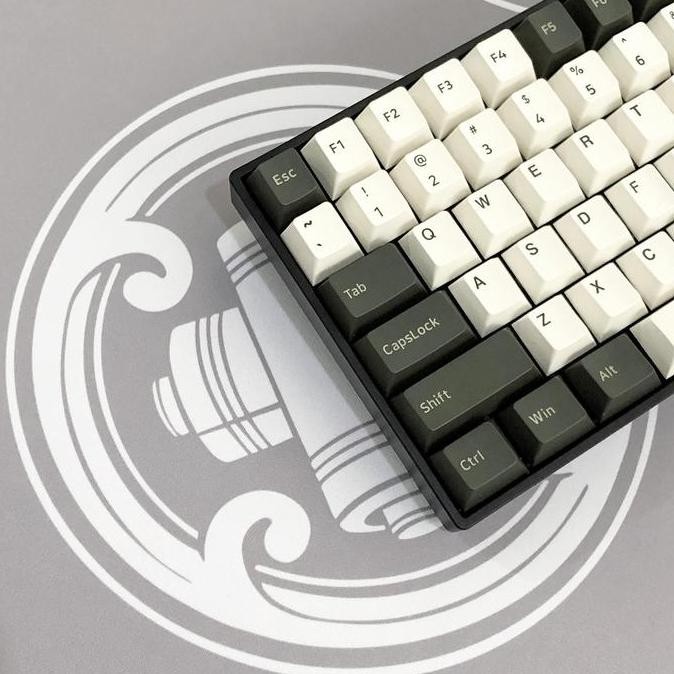 Tenjin Scrollworks - Kamon Grey Deskmat