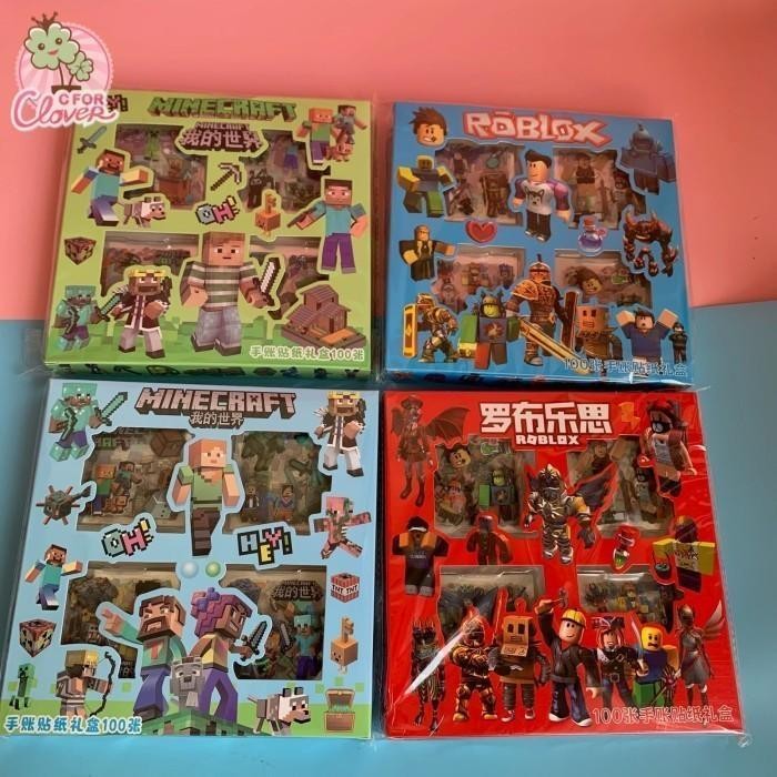 

Sticker Set Boy Series Isi 100 Stiker Laki Robot Roblox Minecraft