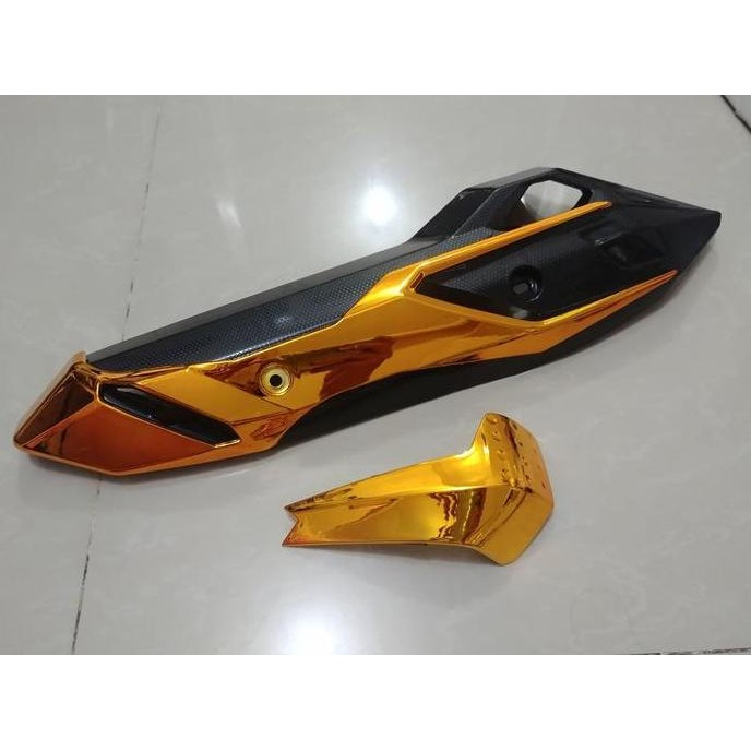 Tutup Knalpot Vario 150 Hitam Gold Cocok Untuk Vario 125 Old